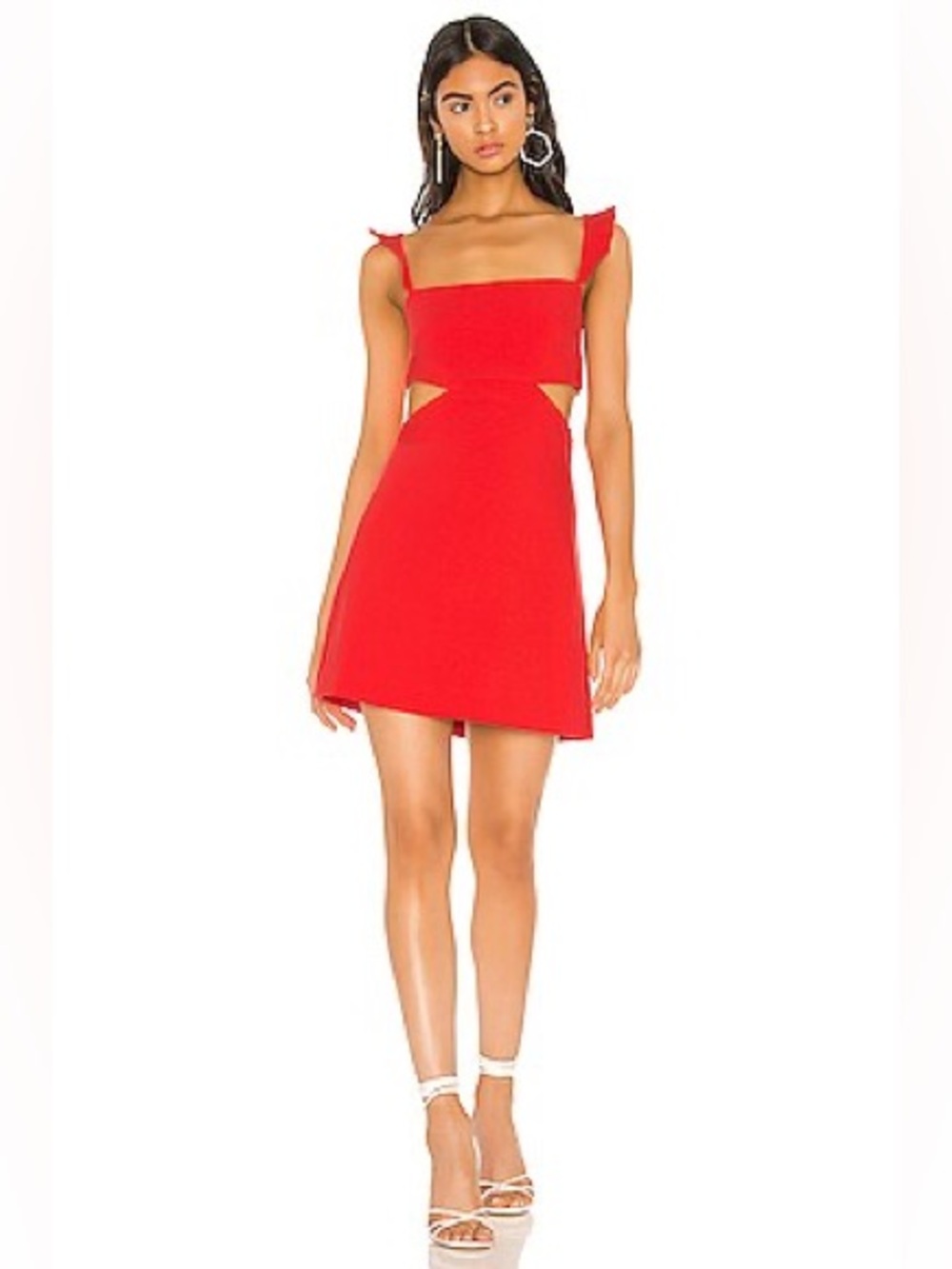 New LIKELY Revolve Women's Stella Cutout Mini Dress Size 8 Bittersweet Red NWT